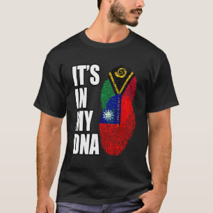 Vanuatuan und Taiwan Mix Heritage DNA Flag T-Shirt