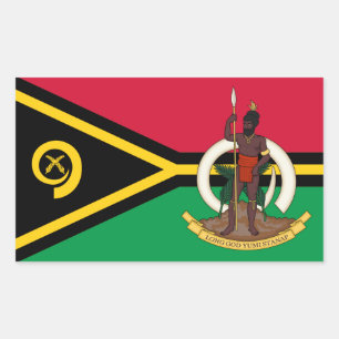 Vanuatuanische Flagge und Wappen, Flagge von Vanua Rechteckiger Aufkleber