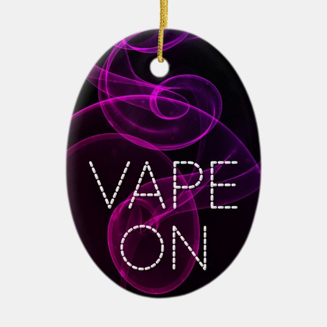 Vape auf rosa lila Grunge-Rauche Keramikornament (Vorne)
