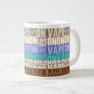 Vape auf Typografie-TAN-Türkis Jumbo-Tasse