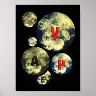 Vape Circle Rauch Wolken Poster