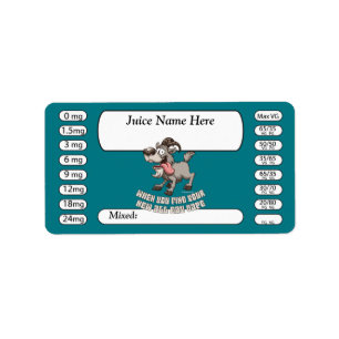 Vape DIY E-Juice Label GANZ TAG VAPE by VapeGoat Adressaufkleber