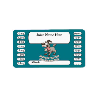 Vape | DIY E-Juice Label GANZ TAG VAPE by VapeGoat Adressaufkleber