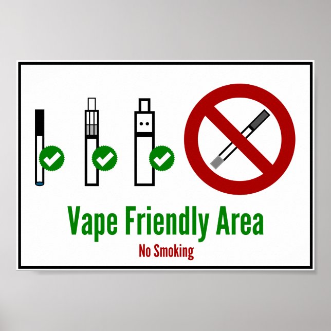 Vape Friendly Area Poster (Vorne)