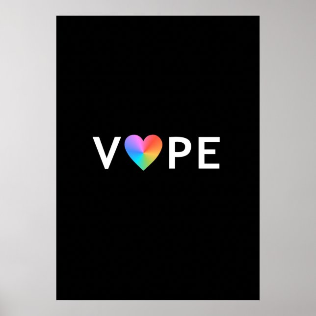 Vape Heart Retro Premium Posters Poster (Vorne)