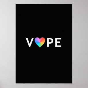 Vape Herz-Retro erstklassige Plakate