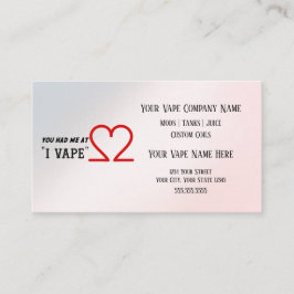 VAPE | I VAPE Business Social Media Visitenkarte