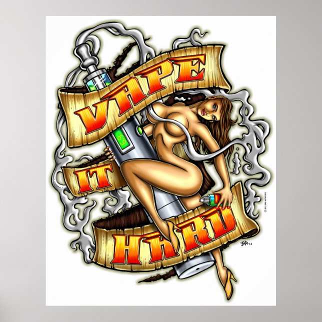 Vape It Hard Poster (Vorne)