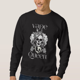 Vape-Königin-Totenkopf-Gothic-Vaping-Design Sweatshirt