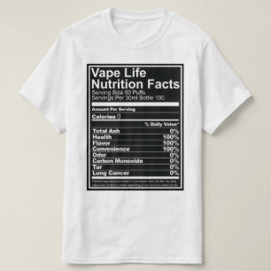 Vape Leben-Nahrungs-Tatsachen T-Shirt