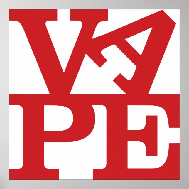 Vape Letters Print Poster (Vorne)