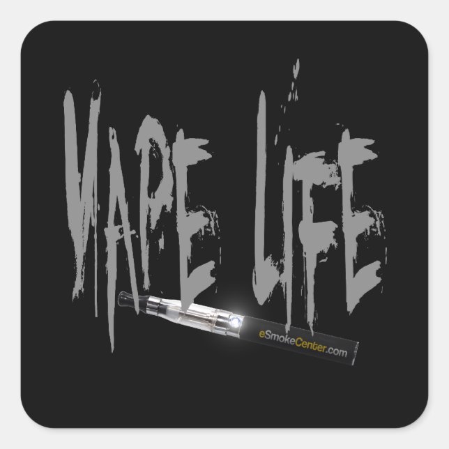 Vape Life! Quadratischer Aufkleber (Vorderseite)