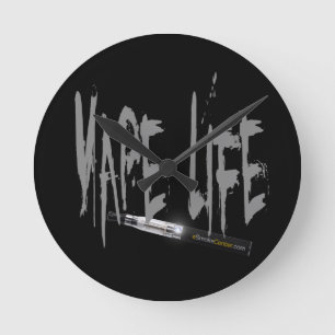 Vape Life! Runde Wanduhr