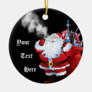 VAPE Merry Vaping Weihnachten Weihnachtsmann Vap Keramik Ornament