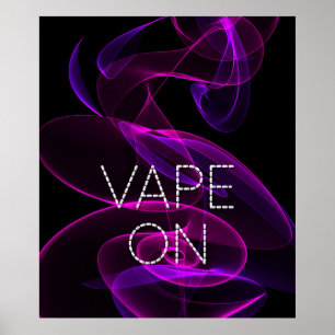 Vape on Dark Pink Smoke Poster drucken