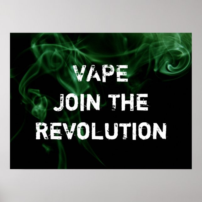 Vape Revolution Green Smoke Premium Poster drucken (Vorne)