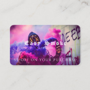 Vape Shop Business Discount Card Visitenkarte