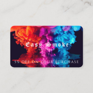 Vape Shop Business Discount Card Visitenkarte