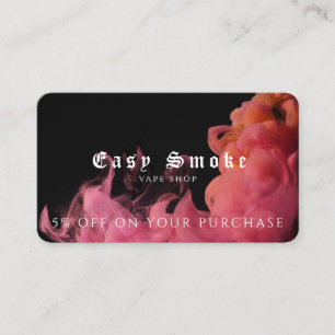 Vape Shop Business Discount Card Visitenkarte