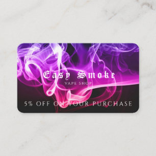 Vape Shop Business Discount Card Visitenkarte