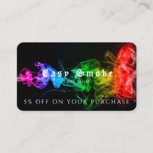 Vape Shop Business Discount Card Visitenkarte