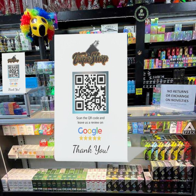 Vape Shop Google Review Pedesté Standvorlage Sockelschild (Von Creator hochgeladen)