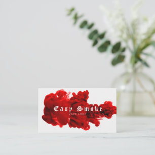 Vape Shop Red Business Card Visitenkarte