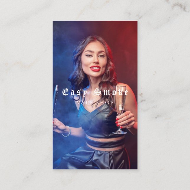 Vape Shop Smoke Black Business Card Visitenkarte (Vorderseite)