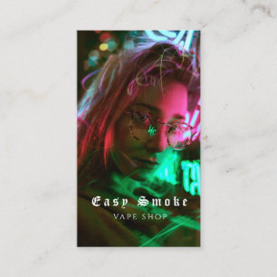 Vape Shop Smoke Black Business Card Visitenkarte
