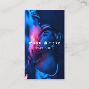 Vape Shop Smoke Black Business Card Visitenkarte