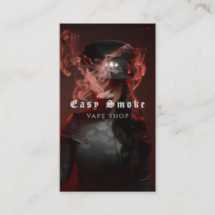 Vape Shop Smoke Black Business Card Visitenkarte