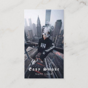 Vape Shop Smoke Black Business Card Visitenkarte
