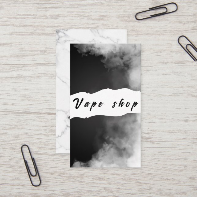 Vape Shop Zigarette Visitenkarte (Vorderseite/Rückseite Beispiel)