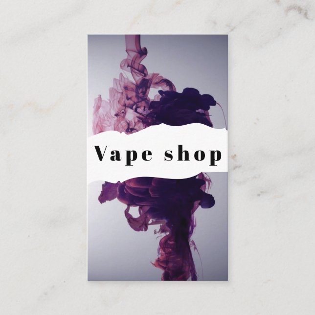 Vape Shop Zigarette Visitenkarte (Vorderseite)
