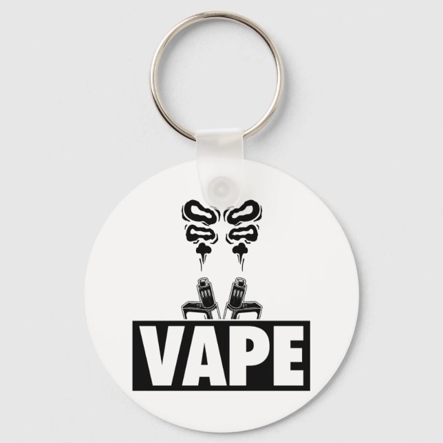 Vape Steamer | Steam E-Cigarette Vaper Geschenk Schlüsselanhänger (Vorderseite)