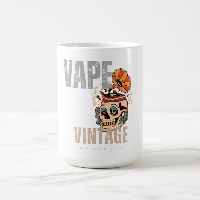 Vape Vintag: Puff with Class! Kaffeetasse (Mittel)