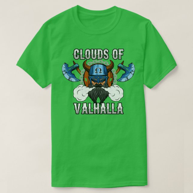 Vape-Wolken von Valhalla Vaping Vape Vape T-Shirt (Design vorne)