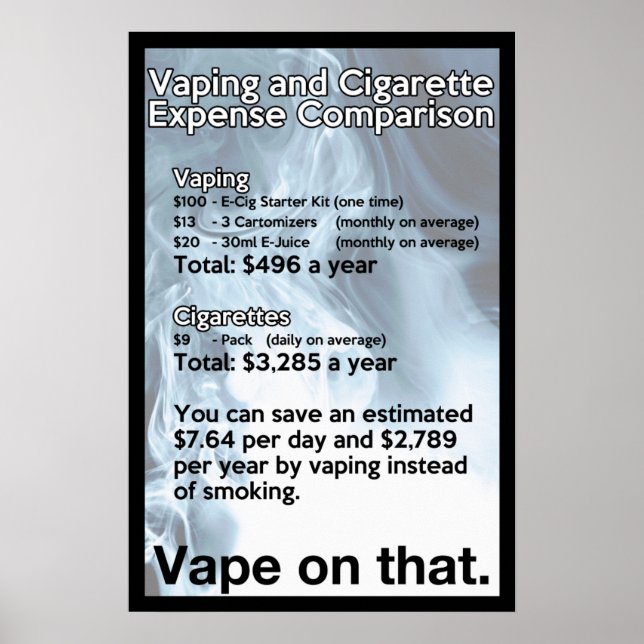 Vape zu diesem Informationspaket Poster (Vorne)
