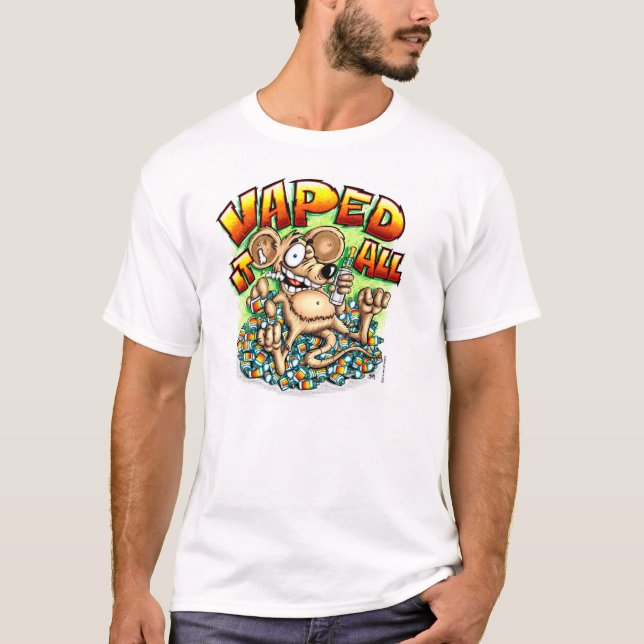 Vaped es aller (Vaping Ratte) T-Shirt (Vorderseite)