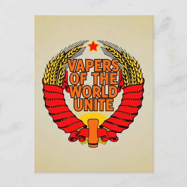 Vapers of the World Unite Postkarte (Vorderseite)