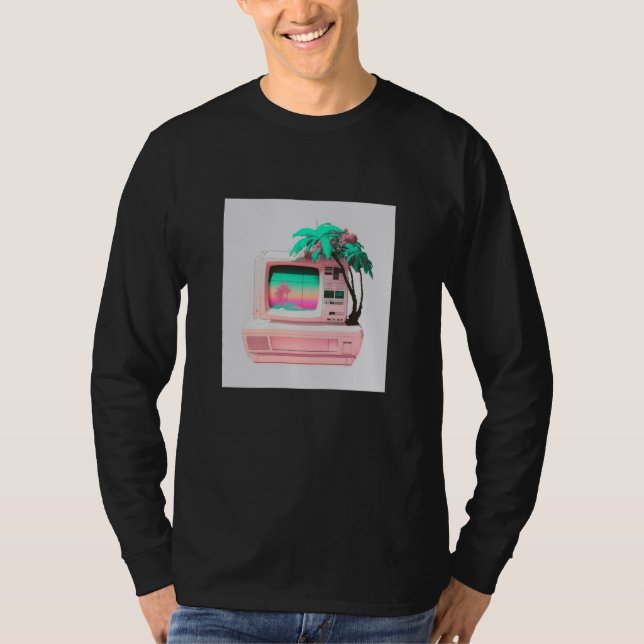 Vaperwave Aesthetic Glitch Retrowave Synthwave  12 T-Shirt (Vorderseite)