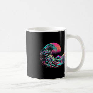 Vaperwave Ästhetische Glitch Great Wave Retrowave Kaffeetasse