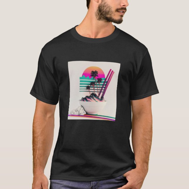 Vaperwave-Ästhetische Glitch Retrowave-Synthwave 1 T-Shirt (Vorderseite)