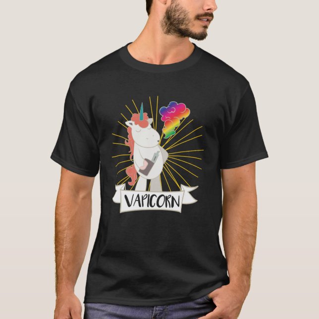 Vapicorn Einicorn Dampfrauchdämpfer Vaping T-Shirt (Vorderseite)