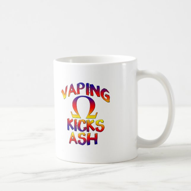 Vaping Kicks Ash Kaffee Mugs Cups Tasse (Rechts)