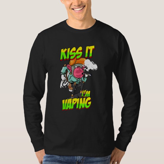Vaping Monkey with Vape T-Shirt (Vorderseite)
