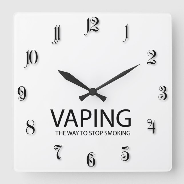 Vaping Quadratische Wanduhr (Vorderseite)