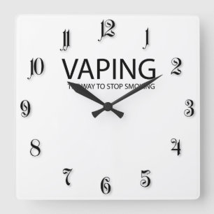 Vaping Quadratische Wanduhr