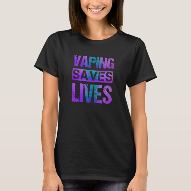 Vaping Rette Lila Aquamarine Erwachsene wie Aromen T-Shirt (Vorderseite)