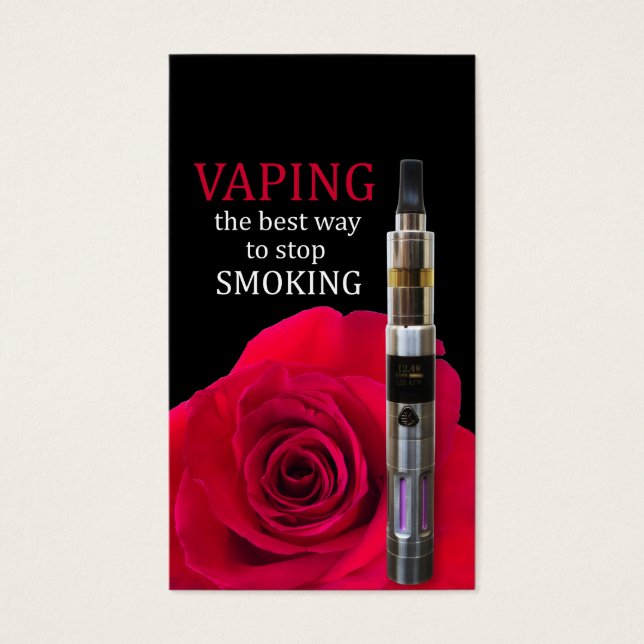 Vaping und Rose Blume (Vorderseite)